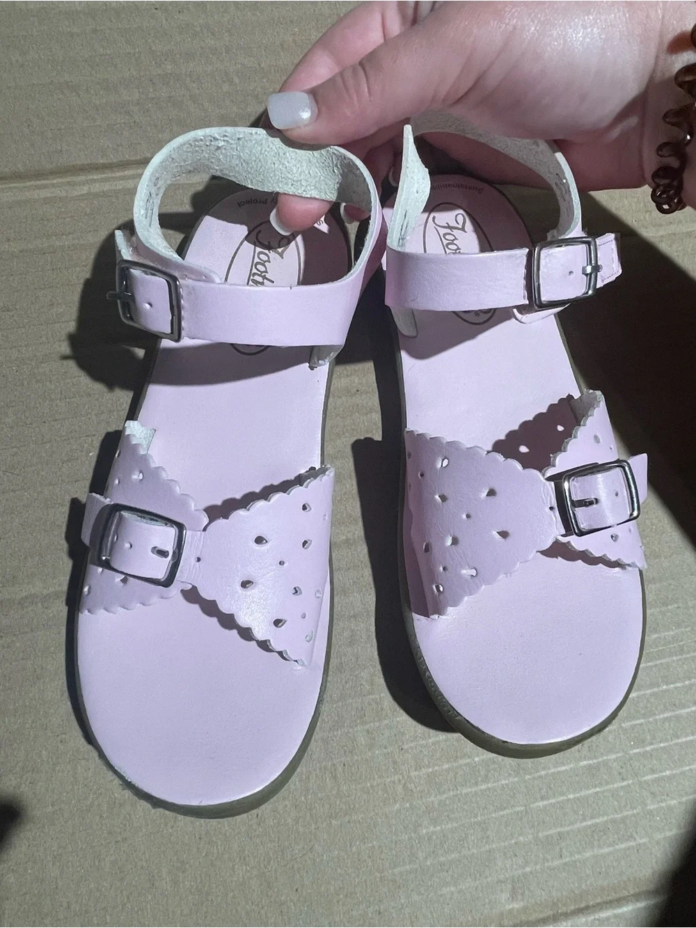 FootMates Light Pink Buckle Sandals for Kids